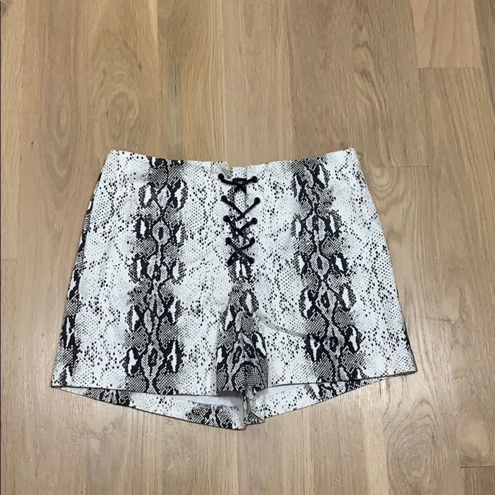 Snakeskin shorts 